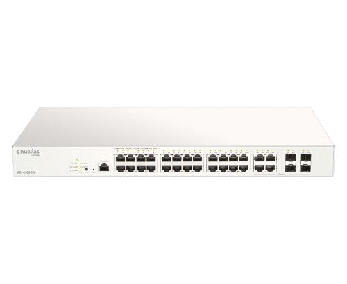D-Link 28-Port Gigabit PoE+ Nuclias Smart Managed Switch including 4x 1G Combo Ports, 193W