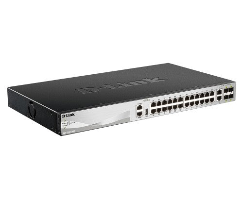 D-Link 24 x 10/100/1000BASE-T Ports Layer 3 Stackable Managed Gigabit Switch