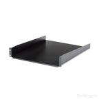 StarTech.com 2U Server Rack Shelf - Universal Rack Mount Cantilever Shelf for 19" Network Equipment Rack & Cabinet - Heavy Duty Steel – Weight Capacity 50lb/23kg - 22" Deep Tray, Black - TAA