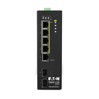 Tripp Lite NGI-S05C2POE4 5-Port Lite Managed Industrial Gigabit Ethernet Switch - 10/100/1000 Mbps, PoE+ 30W, 2 GbE SFP Slots, -10° to 60°C, DIN Mount