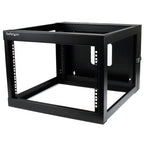 StarTech.com 4-Post 6U Hinged Wall-Mount Network Rack, 19" Open Frame Server Rack with 19.8in Mounting Depth, Wall Mount Swing Out Data Rack for IT / AV / Patch Panel / Computer Equipment