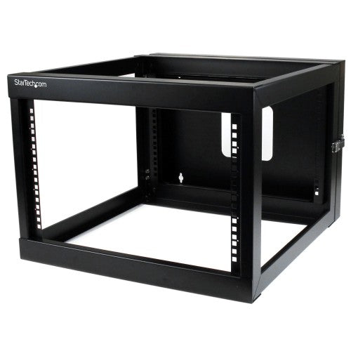 StarTech.com 4-Post 6U Hinged Wall-Mount Network Rack, 19" Open Frame Server Rack with 19.8in Mounting Depth, Wall Mount Swing Out Data Rack for IT / AV / Patch Panel / Computer Equipment