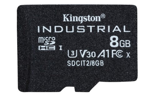 Kingston Technology 8GB microSDHC Industrial C10 A1 pSLC Card + SD Adapter