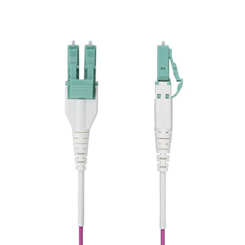 StarTech.com 20m (66ft) LC to LC (UPC) OM4 Multimode Fiber Optic Cable, Erika Violet, 50/125µm, 40G/100G, LOMMF/VCSEL, Uniboot Fiber Jumper Cord, OFNR Riser Rated