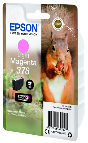 Epson C13T37864010/378 Ink cartridge light magenta, 360 pages 4,8ml for Epson XP 8000