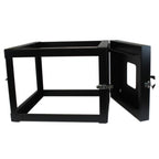 StarTech.com 4-Post 6U Hinged Wall-Mount Network Rack, 19" Open Frame Server Rack with 19.8in Mounting Depth, Wall Mount Swing Out Data Rack for IT / AV / Patch Panel / Computer Equipment