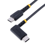 StarTech.com 6in (15cm) USB-C Fast Charging Cable, Rugged, Right-Angled, Charge & Sync, 60W (3A) PD, USB 2.0, TPE Jacket and Aramid Fiber - USB C Charging Cord