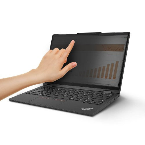 StarTech.com Lenovo X13 Yoga Gen 4 Bright Privacy Screen Filter with Touch, Flip-Over, 75% Light Transmittance, Anti-Glare Privacy Filter, +/- 30 Deg. View Angle
