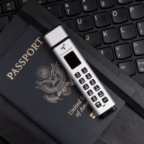 DataLocker Sentry K350 64 GB Encrypted USB Drive, FIPS 140-3 L3, AES 256-bit, MIL-STD-810G, Display with Keypad, USB A Connector compatible with 3.2 Gen 1 & USB 2.0
