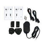 Tripp Lite B127A-1A1-FHFH HDMI over Cat6 Extender Kit, Wallplate, 4K 60Hz, 4:4:4, IR, PoC, HDR, HDCP 2.2, 230 ft., TAA
