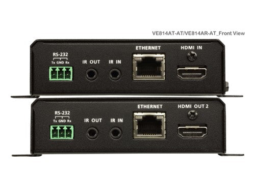 ATEN VE814A AV extender AV transmitter & receiver Black