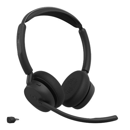Jabra Evolve3 45 MS - USB-C with Dongle - Stereo (Charging Stand)