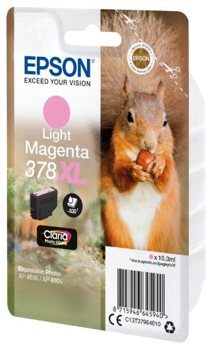 Epson C13T37964010/378XL Ink cartridge light magenta high-capacity, 830 pages 10,3ml for Epson XP 8000