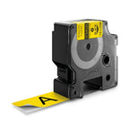 Dymo 1734525/S0773850 Ribbon Nylon flexible black on yellow 24mm x 3,5m for Dymo Rhino 6-24mm