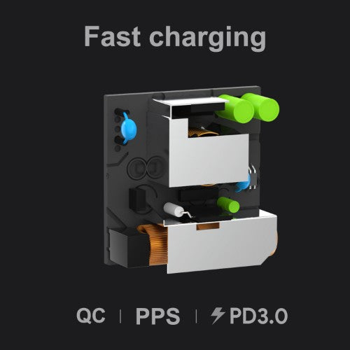 Origin Storage Origin 65W Wall Charger with 1.5m USB-C cable and 4 Multi AC Plugs