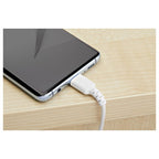 StarTech.com 6.6ft (2m) USB-C Fast Charging Cable, Rugged, Charge & Sync, 60W (3A) PD, USB 2.0, White TPE Jacket and Aramid Fiber - USB C Charging Cord