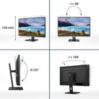 Philips S Line 273S1/00 computer monitor 68.6 cm (27") 1920 x 1080 pixels Full HD LCD Black