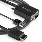 StarTech.com 3m VGA to HDMI Converter Cable with USB Audio Support & Power - Analog to Digital Video Adapter Cable to connect a VGA PC to HDMI Display - 1080p Male to Male Monitor Cable