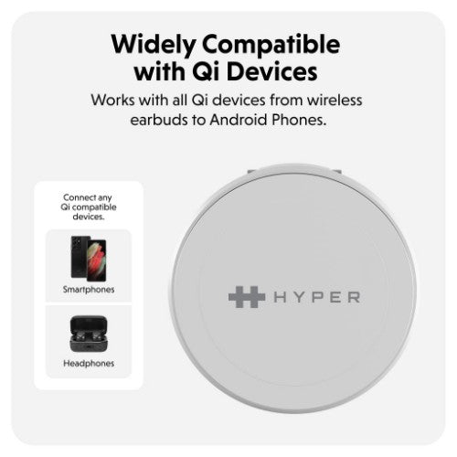 Targus HJ3310WHGL mobile device charger Headphones, Smartphone, Smartwatch White USB Wireless charging Fast charging Indoor