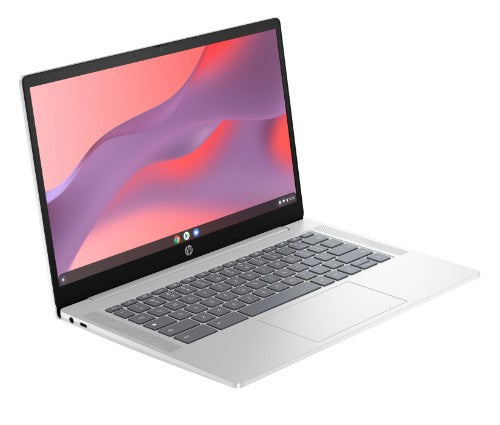 HP Chromebook 14a-nf0007nax Intel® N N100 35.6 cm (14") HD 4 GB LPDDR5-SDRAM Wi-Fi 6E (802.11ax) ChromeOS Silver
