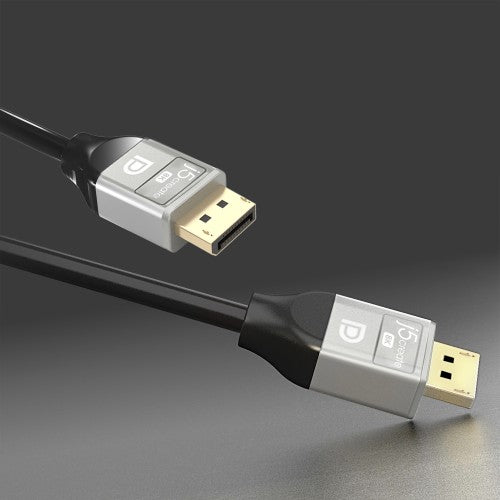 j5create JDC43 8K DisplayPort™ Cable, Black and Grey, 2 m