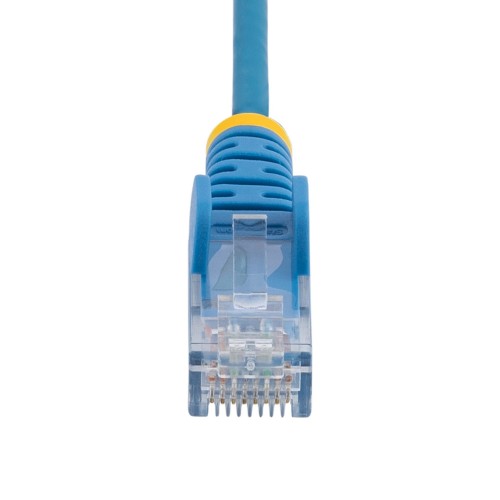 StarTech.com 25cm Blue Slim CAT6 Cable, 10 Pack, Snagless, 100W PoE, UTP, LSZH, 28AWG Pure Bare Copper Wire, Slim RJ45 Network Patch Cord w/Strain Reliefs, Individually Tested