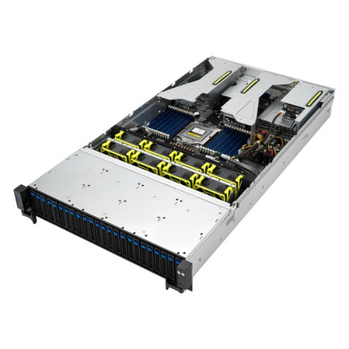 ASUS RS521A-E12-RS24U Socket SP5 Rack (2U) Black, Silver