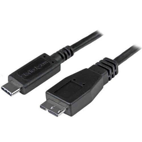 StarTech.com 1.6ft (50cm) USB-C to Micro USB-B Cable, USB 10Gbps, Data Cord, 3A, USB C to Micro-B Data Transfer Cable