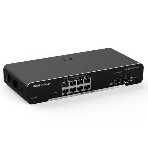 Ruijie Networks RG-NBS3100-8GT2SFP network switch Managed L2 Gigabit Ethernet (10/100/1000) Black
