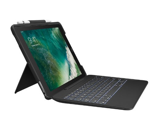 Logitech Slim Combo QWERTZ Swiss Smart Connector Black