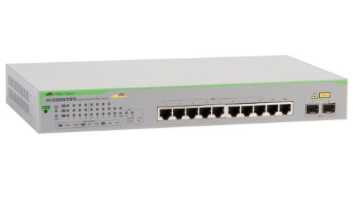 Allied Telesis AT-GS950/10PS V2-50 network switch Unmanaged Gigabit Ethernet (10/100/1000) Power over Ethernet (PoE) Grey
