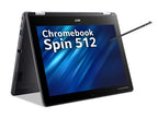 Acer Chromebook SPIN 512 R856TN-TCO 4GB/64GB Intel® N N100 30.5 cm (12") Touchscreen HD+ LPDDR5-SDRAM eMMC Wi-Fi 6E (802.11ax) ChromeOS Black