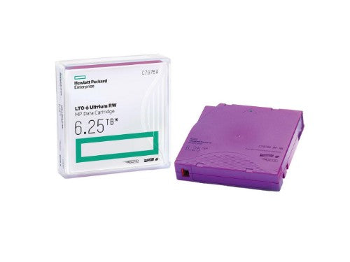 HPE LTO-6 Ultrium 6.25TB RW Non Custom Labeled 20 Data Cartridges with Cases