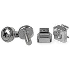 StarTech.com 50-Pack M5 12mm Screws, Square Hole Cage Nuts and Installation Tool, Hardware Mounting Kit for 19" or 10" Server Racks, Cabinets and Enclosures, Silver - TAA