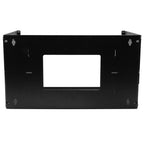 StarTech.com 2-Post 4U Open Frame Wall Mount Network Rack with Built-in Shelf, Wall Mount Data Rack with Adjustable Depth for AV / Computer / IT Equipment, Small Wall-Mount Server Rack - TAA Compliant