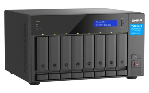 QNAP TVS-h874 NAS Tower Intel® Core™ i7 32 GB DDR4 0 TB QuTS hero Black