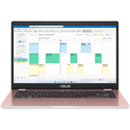 ASUS Vivobook Go 14 E410KA-EK672WS Intel® Celeron® N N4500 Laptop 35.6 cm (14") Full HD 4 GB DDR4-SDRAM 64 GB eMMC Wi-Fi 5 (802.11ac) Windows 11 Home in S mode Pink