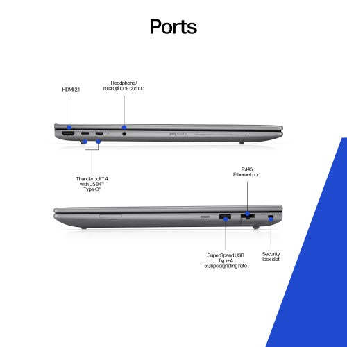 HP ZBook 8 G1ak 14 inch Mobile Workstation PC Wolf Pro Security Edition - Data Science Copilot+ PC AMD Ryzen AI 7 PRO 35.6 cm (14") WQXGA 32 GB DDR5-SDRAM Wi-Fi 7 (802.11be) Windows 11 Pro AI Workstation, AI PC Silver