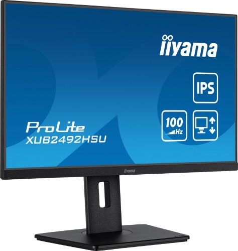 iiyama 24” IPS technology panel with height adjustable stand and 100Hz refresh rate