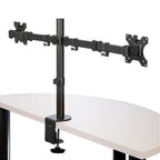 StarTech.com Desk Mount Dual Monitor Arm - Desk Clamp / Grommet VESA Monitor Mount for up to 32" (17.6lb/8kg) Displays - Ergonomic Articulating Monitor Arm - Height Adjustable/Tilt/Swivel/Rotating