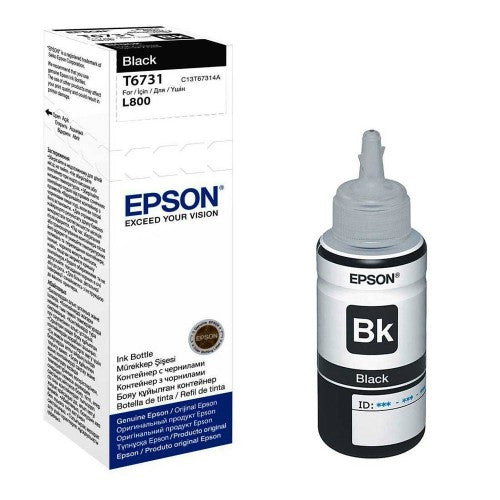 Epson C13T67314A/T6731 Ink bottle black, 1.8K pages 70ml for Epson L 800