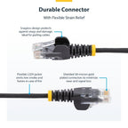 StarTech.com 1.5m Orange Slim CAT6 Ethernet Cable, Snagless, 100W PoE, UTP, LSZH, 28AWG Pure Bare Copper Wire, Slim RJ45 Network Patch Cord w/Strain Reliefs, Individually Tested