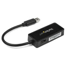 StarTech.com USB 3.0 Ethernet Adapter, USB 3.0 Network Adapter NIC with USB Port, USB to RJ45, USB Passthrough