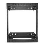 StarTech.com 12U 19" Wall Mount Network Rack - Adjustable Depth 12-20" 2 Post Open Frame Server Room Rack for AV/Data/ IT Communication/Computer Equipment/Switch w/Cage Nuts & Screws