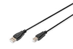 Digitus USB-A - USB-B connection cable, 1m