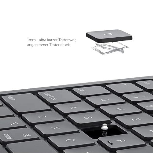 DEQSTER Slim PRO Keyboard for iPad 10.2" (7th/8th/9th Gen.), QWERTY Layout