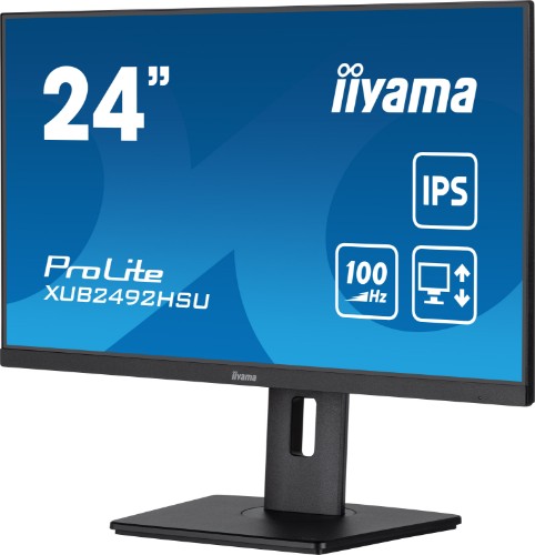 iiyama 24” IPS technology panel with height adjustable stand and 100Hz refresh rate