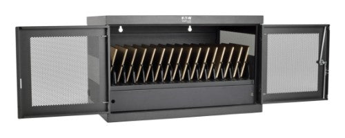 Tripp Lite 16-Device USB Charging Station Cabinet with Sync for iPad and Android Tablets, Wall-Mount and Cart Options, 230V, BS1363 to C13 Plug, Black