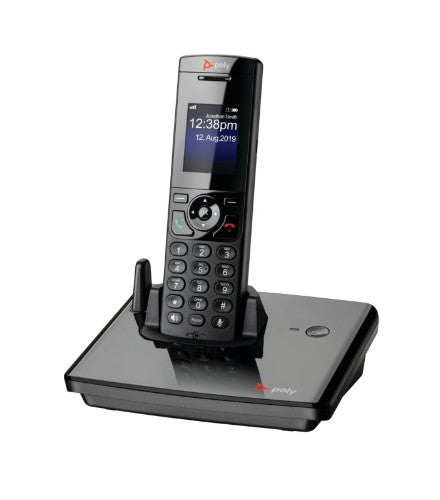 HP Poly VVX D230 DECT 1880-1900 MHz Base Station and DECT Phone Handset Kit with Power Supply