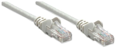 Intellinet Network Patch Cable, Cat5e, 3m, Grey, CCA, U/UTP, PVC, RJ45, Gold Plated Contacts, Snagless, Booted, Lifetime Warranty